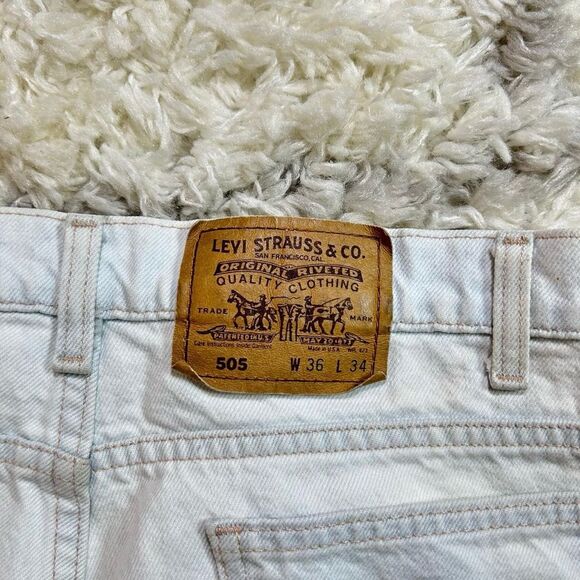 Levi's Light Gray Denim Jeans vintage orange label - Picture 6 of 9